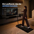 Laufband 1 bis 12 km/h elektrisch, klappbar mit Steigung und Tablethalterung, leise im Homeoffice, Walking Pad