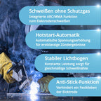 Mini FLUX 120 ST Digital Inverter Schweißgerät für gaslosen Fülldraht Vollausstattung bis 120 A