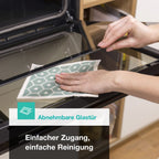 Einbauherdset Inox Glaskeramikkochfeld 77L Heißluft ExtraSteam EcoClean AirFry PizzaMode Energieklasse A