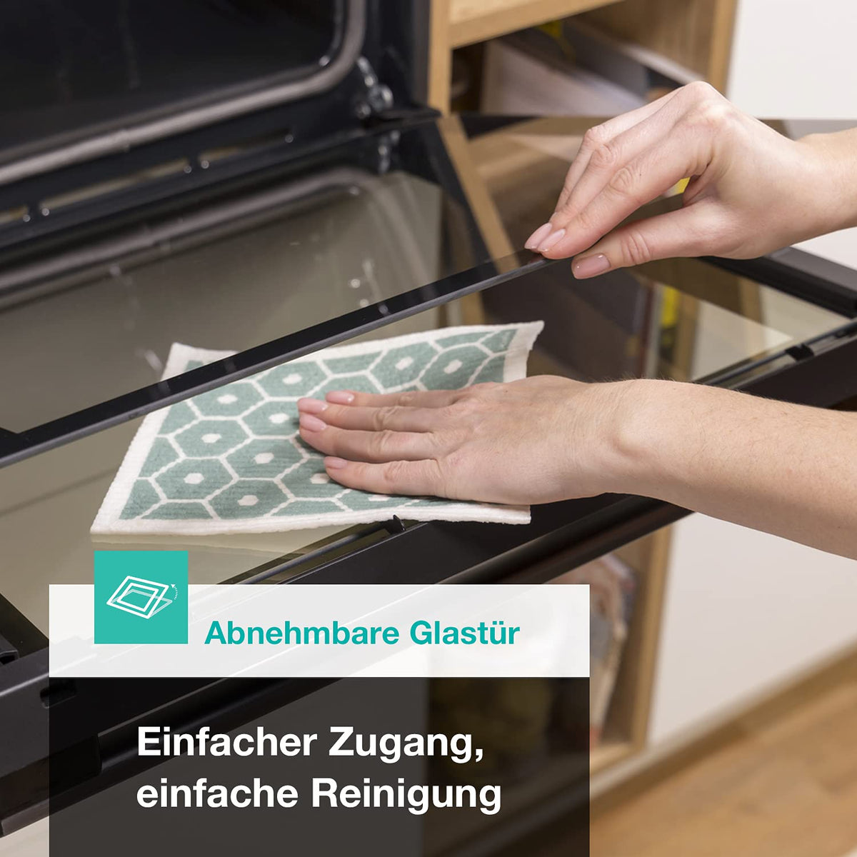 Einbauherdset Inox Glaskeramikkochfeld 77L Heißluft ExtraSteam EcoClean AirFry PizzaMode Energieklasse A