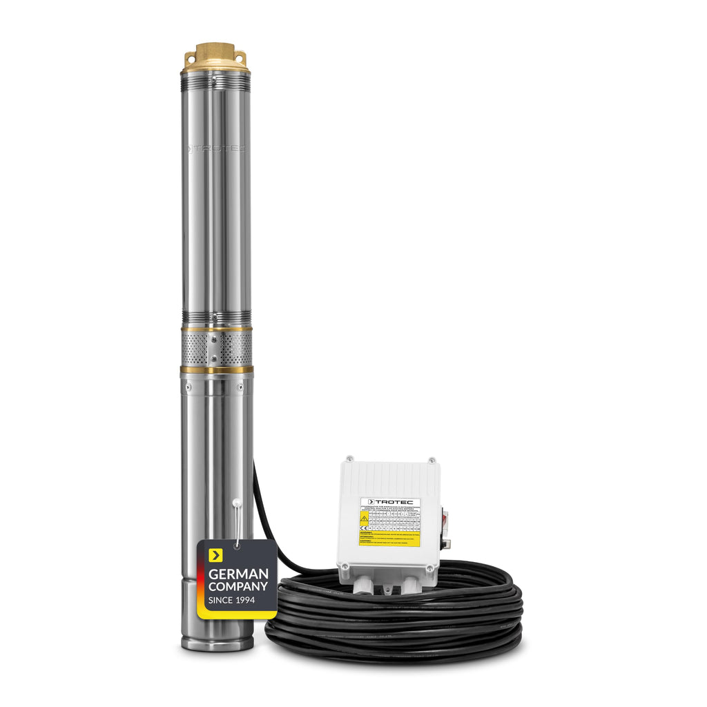 TDP 5500 E Tiefbrunnenpumpe Tauchdruckpumpe aus Edelstahl mit Schmutzsieb Energieeffizienzklasse A