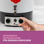Einkochautomat 29L WAT15-A Emaille Thermostat Auslaufhahn Timer Dampfentsafter Glühweinkocher