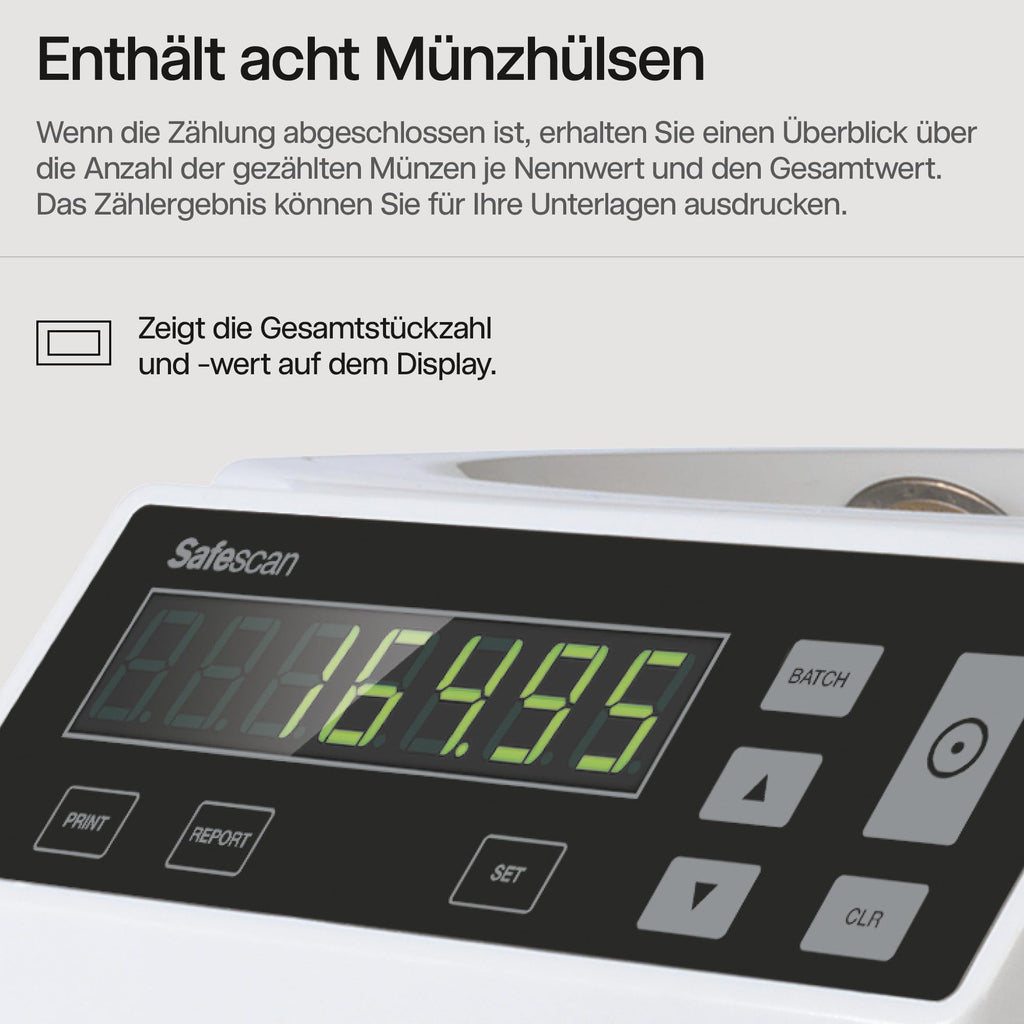 Präziser Münzzähler Geldzählmaschine 1250 mit Sortierfunktion und hoher Genauigkeit