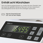 Präziser Münzzähler Geldzählmaschine 1250 mit Sortierfunktion und hoher Genauigkeit