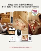BM04 Babyphone mit Kamera 5 Zoll smart WLAN Baby Monitor mit Nachtsicht und Gegensprechen sowie Appsteuerung