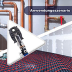 Profi Presszange V- und TH-Kontur für Cu/Edelstahl/Verbundrohr, Backeneinsätze V12/15/18/22/28, TH16/20/26/32