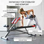 Multifunktionale Hantelbank mit Bauchtrainer und Rückentrainer für Fitness und Krafttraining zu Hause