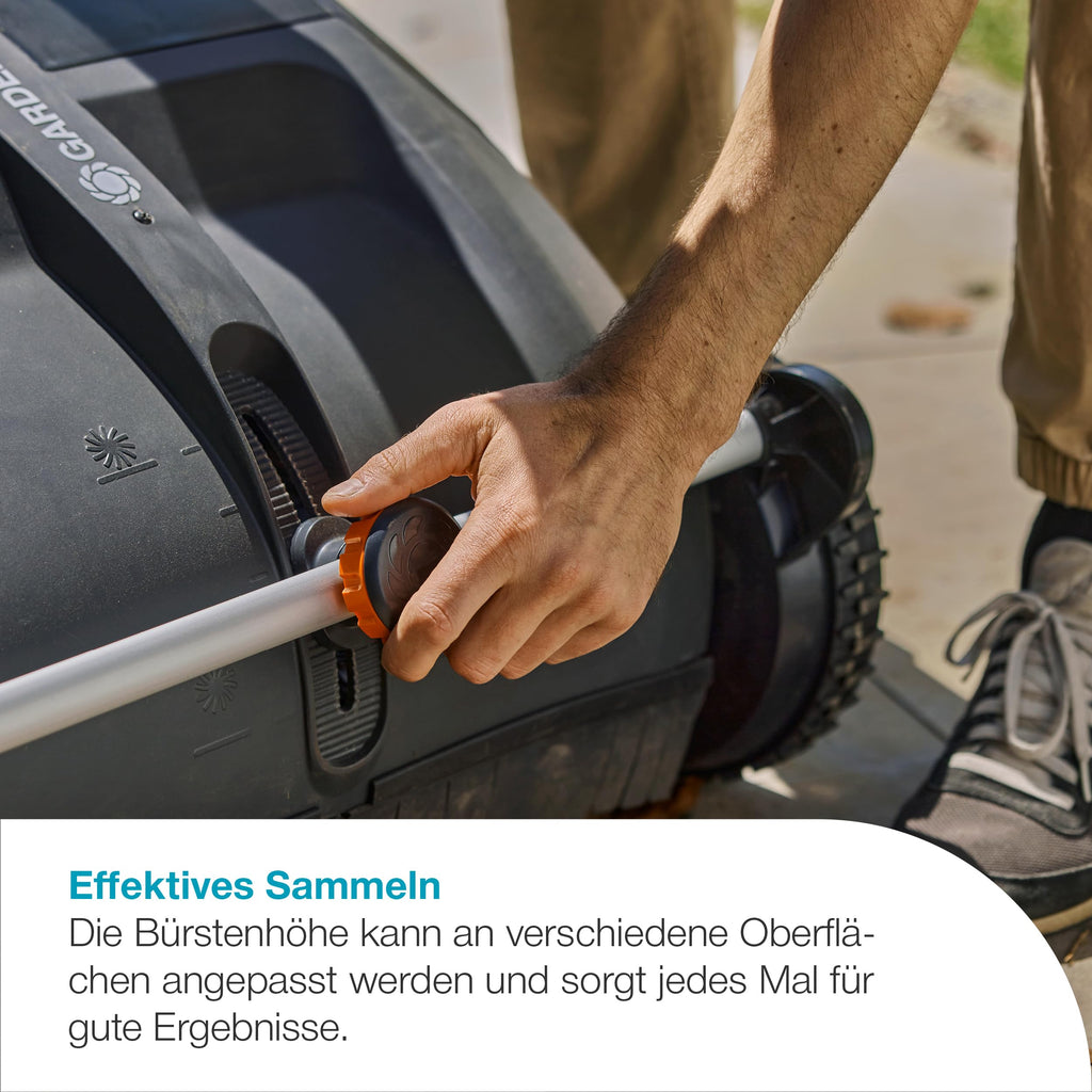 Effektiver Laub- und Rasensammler für Rasen und Terrasse einfacher Bürstenwechsel ergonomisch geformt 3566-20