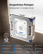 Winbot W3 Omni Fensterputzroboter, Multifunktionsstation, automatische Wischpadreinigung, Randreinigung, App