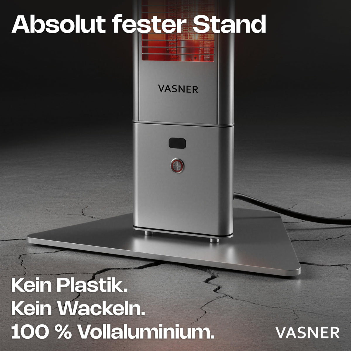 HeatTower Infrarot Standheizstrahler 2500 Watt 4 Heizstufen mit Fernbedienung für Terrasse Outdoor elektrisch