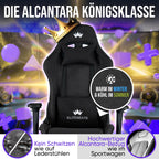 Ergonomischer Gaming Stuhl mit Stoffbezug und Fußstütze belastbar bis 150 Kilogramm