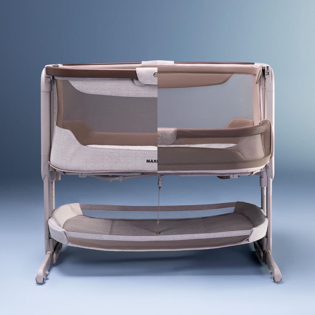 Iora Select Beistellbett faltbar schaukelnd CloudCore Matratze 5 Höhenstufen Elegance Truffle