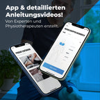 Massagepistole OrthoGun 3.0 mit App, 7 Aufsätzen und Koffer, 160W Motor, 5 Intensitäten, 360 Minuten Laufzeit