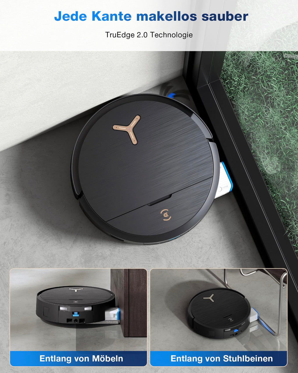 X9 Pro Omni Saugroboter mit Wischfunktion und Saugkraft von 16.600 Pa sowie OZMO Roller Wischsystem