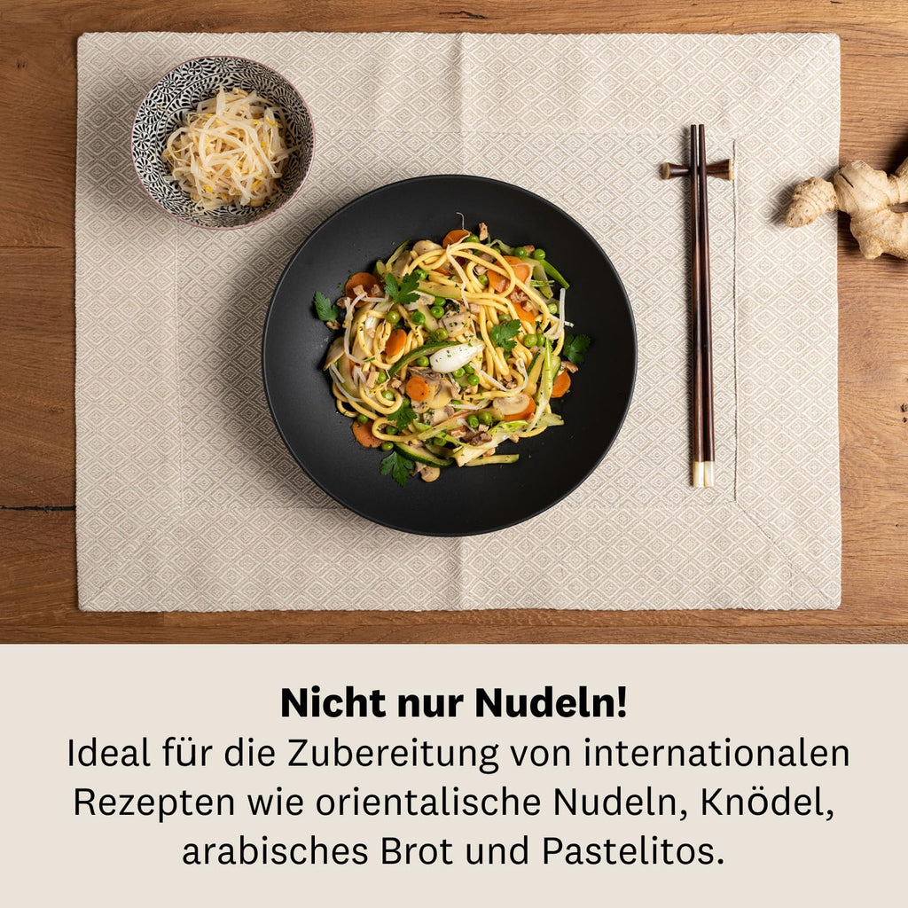Elektrische Nudelmaschine Atlas 150 mit Atlasmotor für Pasta Lasagne Fettuccine Tagliolini aus Edelstahl