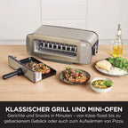 3 in 1 Toaster Elektrogrill mit Deckel Multifunktionsgerät zum Toasten und Grillen ST202EUSTGD