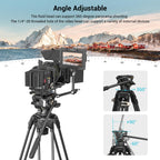 Videostativ Heavy Duty 186 cm 360 Grad Fluidkopf Schnellwechselplatte für DSLR Camcorder Kameras 8 kg 3751B