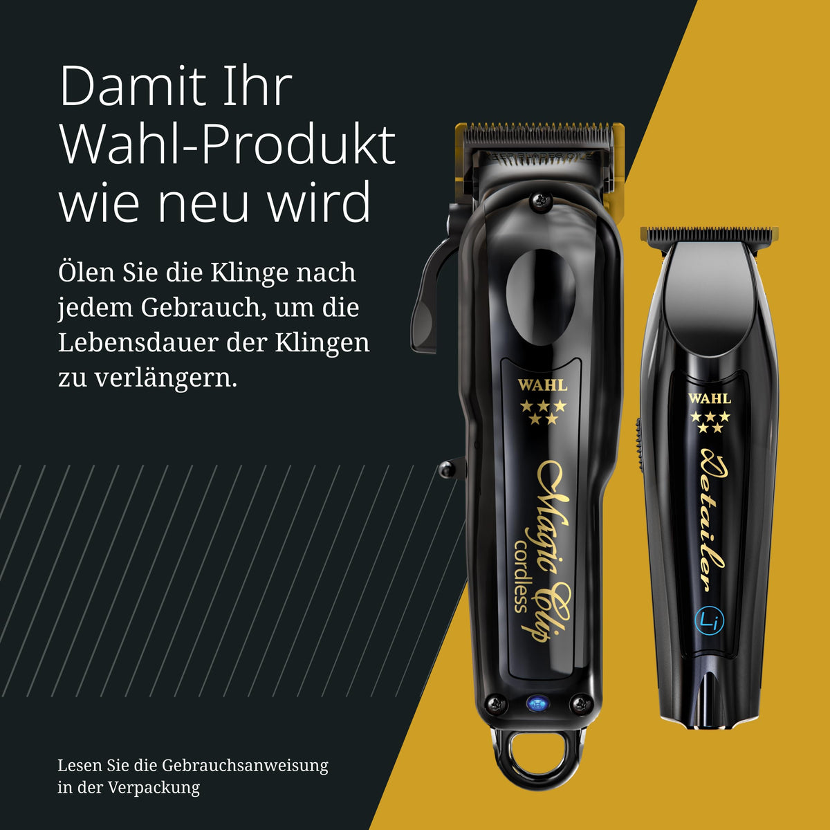 Kabellose Barber Combo mit Magic Clip und Detailer Li professioneller Haarschneider Trimmer wiederaufladbar Set