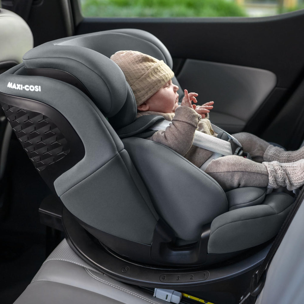 Emerald 360 S i-Size, Autositz 360 Grad drehbar, Auto Kindersitz, FlexiSpin-Drehung, 4 Liegepositionen, Tonal Black
