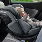 Emerald 360 S i-Size, Autositz 360 Grad drehbar, Auto Kindersitz, FlexiSpin-Drehung, 4 Liegepositionen, Tonal Black