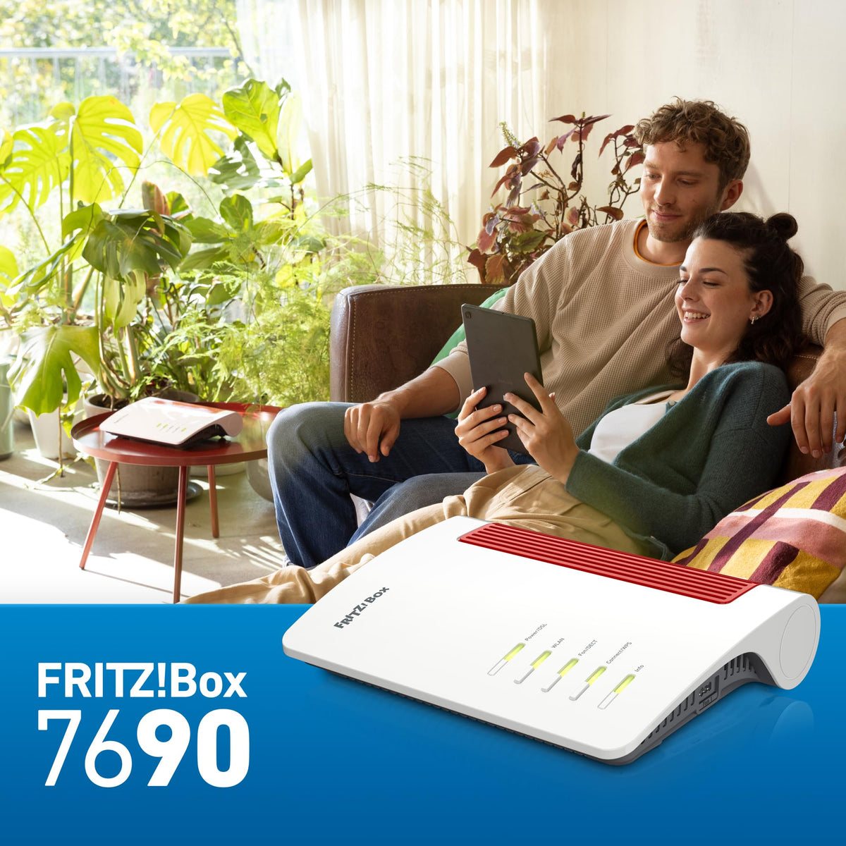 DSL-Router 7690 mit Wi-Fi 7 bis zu 7,1 GBit/s Übertragungsrate, kompatibel mit VDSL/ADSL und WLAN-Mesh