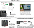 IP Telefon VoIP SIP GX5+ mit 2x Farbdisplay und Freisprechfunktion für FritzBox und Telekom
