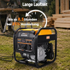 Benzin Inverter Stromgenerator 3800W, leise, mit 2x 230V Steckdosen und USB, für Camping und Notstrom