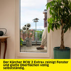 Fensterputzroboter RCW 2 Extra+ mit Sicherungsseil und Notversorgungsakku, 5 Reinigungsmodi, 6 Paar Wischbezüge