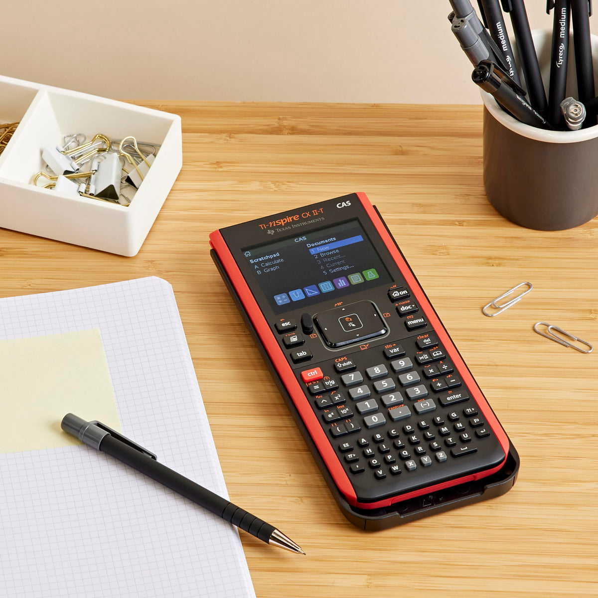 TI Nspire CX II T CAS Graphikrechner schwarz mit Farbdisplay und USB