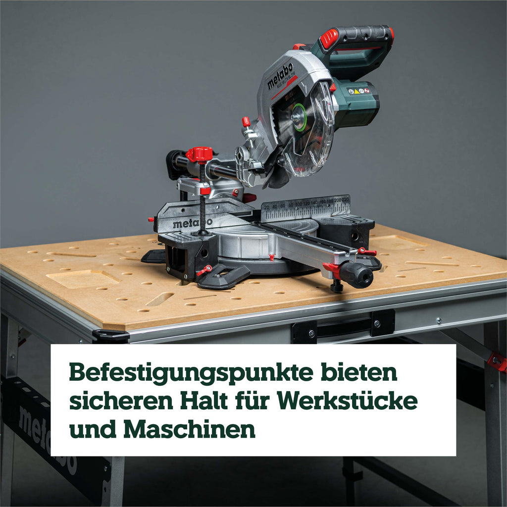 Multifunktionstisch MWB 100 als klappbare Werkbank und Montagetisch für Werkstatt Haushalt und Profis