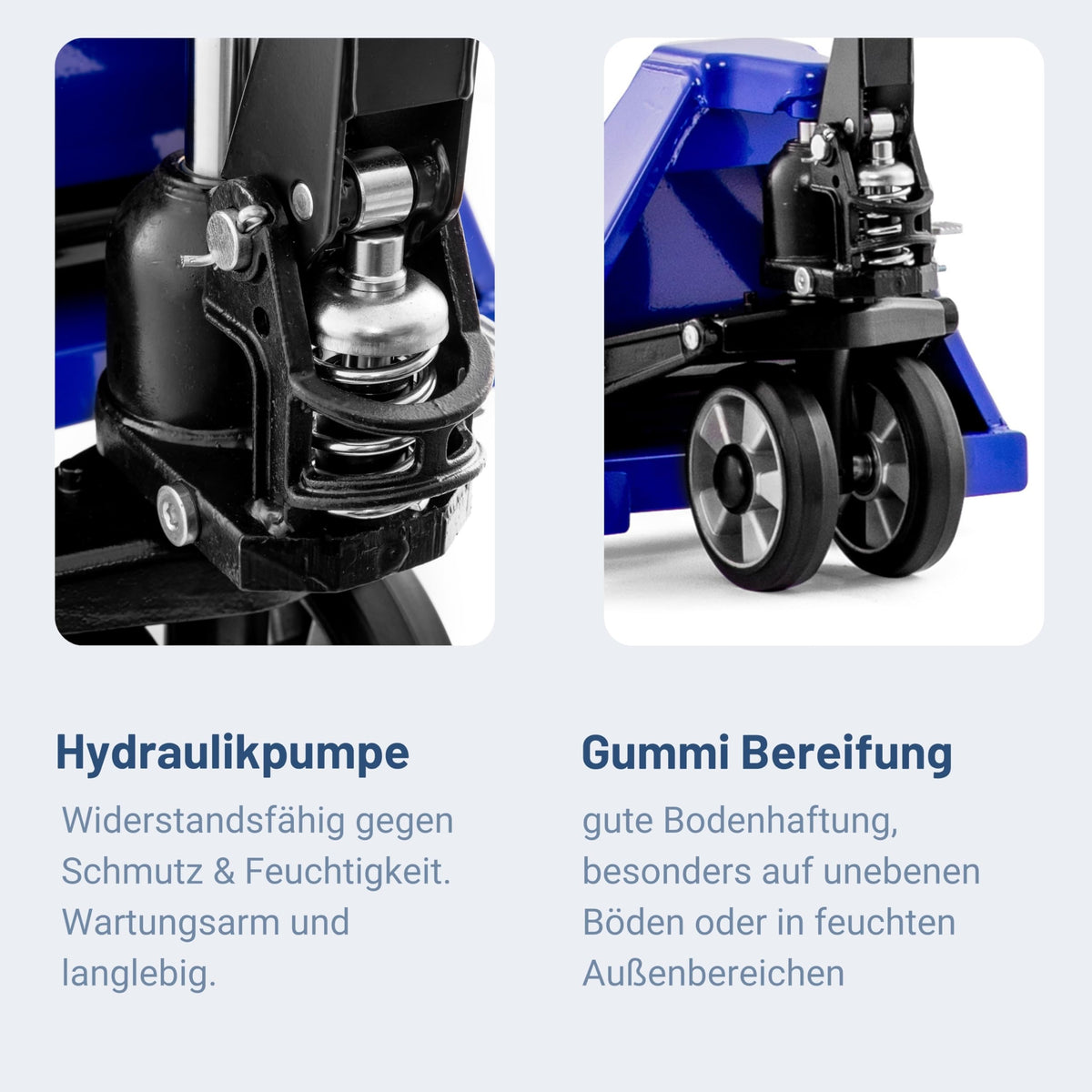 Hubwagen 2500 kg aus Stahl, Gabellänge 1150 mm, robust, hydraulisch, ideal für Lager und Logistik