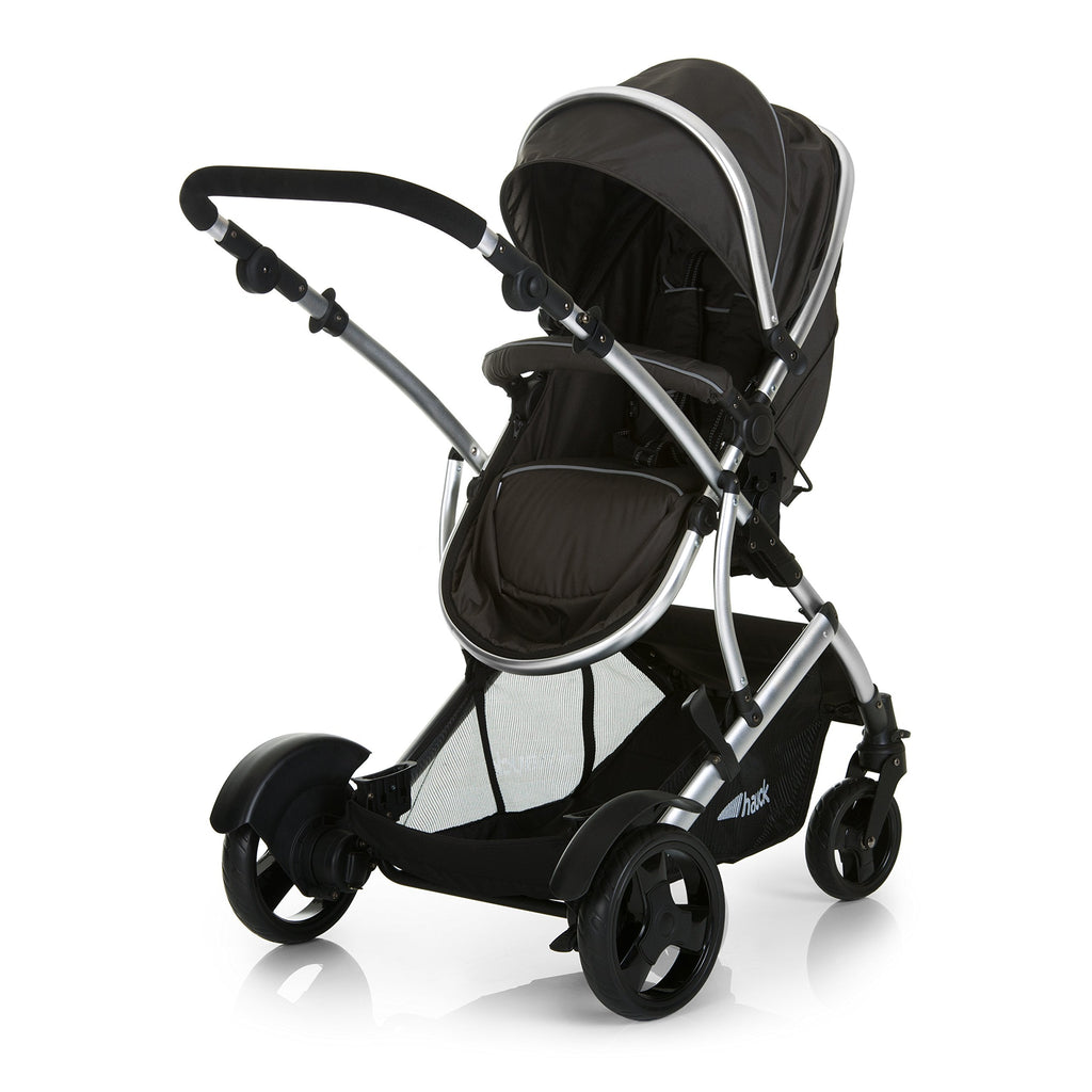 Duett 2 Geschwisterwagen Regenschutz Hauptsitz als Babywanne ab Geburt 15 kg Zweitsitz abnehmbar Black Forest