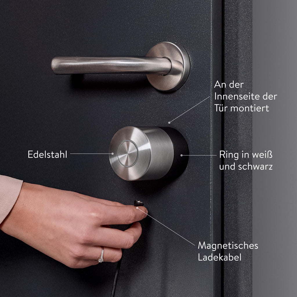 Smart Lock Pro mit Bluetooth, WLAN und Matter, Fernbedienung per App, einfache Nachrüstung ohne Zylindertausch