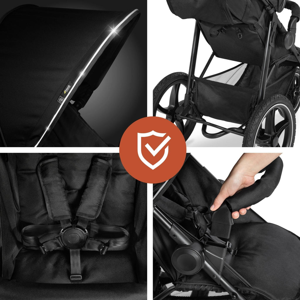 Runner 2 robuster Dreirad Buggy für Kleinkinder mit XL Luftreifen belastbar bis 22 kg schwarz