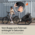 Kidgoo 2 Lite Fahrradanhänger für 2 Kinder als leichter Doppelanhänger zum Anhängen an Fahrräder