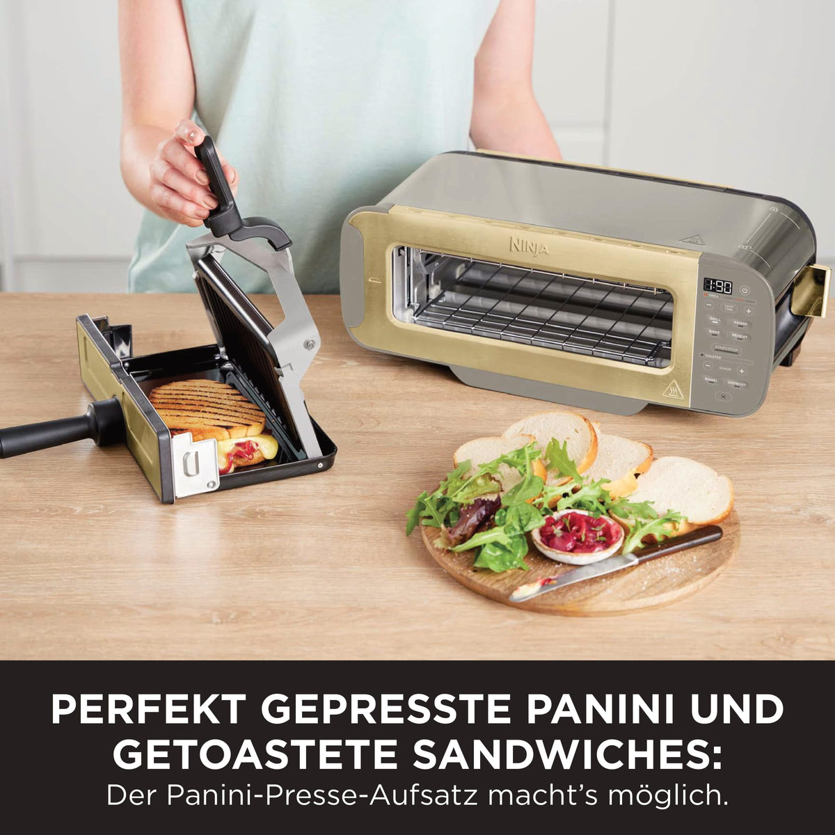 3 in 1 Toaster Elektrogrill mit Deckel Multifunktionsgerät zum Toasten und Grillen ST202EUSTGD
