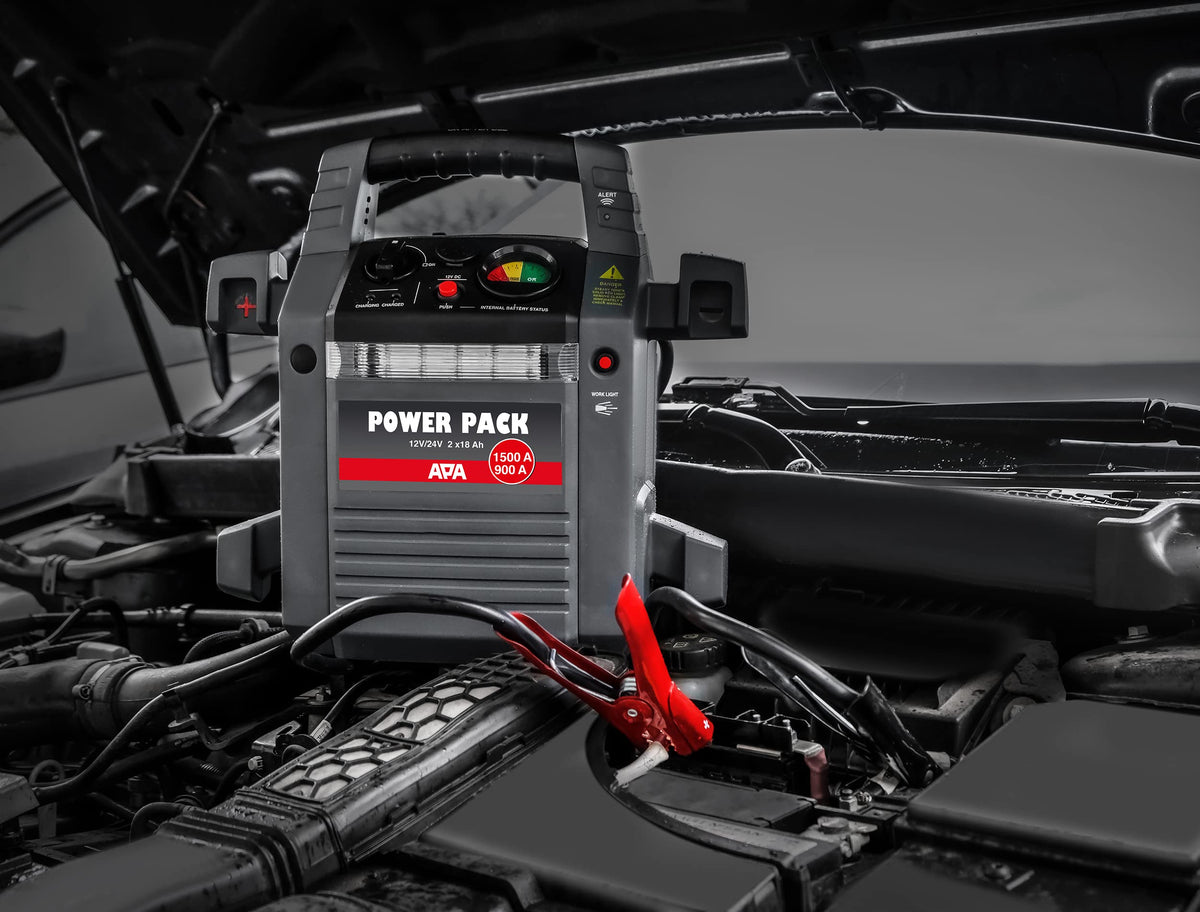 Power Pack 16524 Starthilfe 900A 12/24V Lithium-Ionen Startgerät für Fahrzeugbatterie Grau