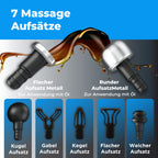 Massagepistole OrthoGun 3.0 mit App, 7 Aufsätzen und Koffer, 160W Motor, 5 Intensitäten, 360 Minuten Laufzeit
