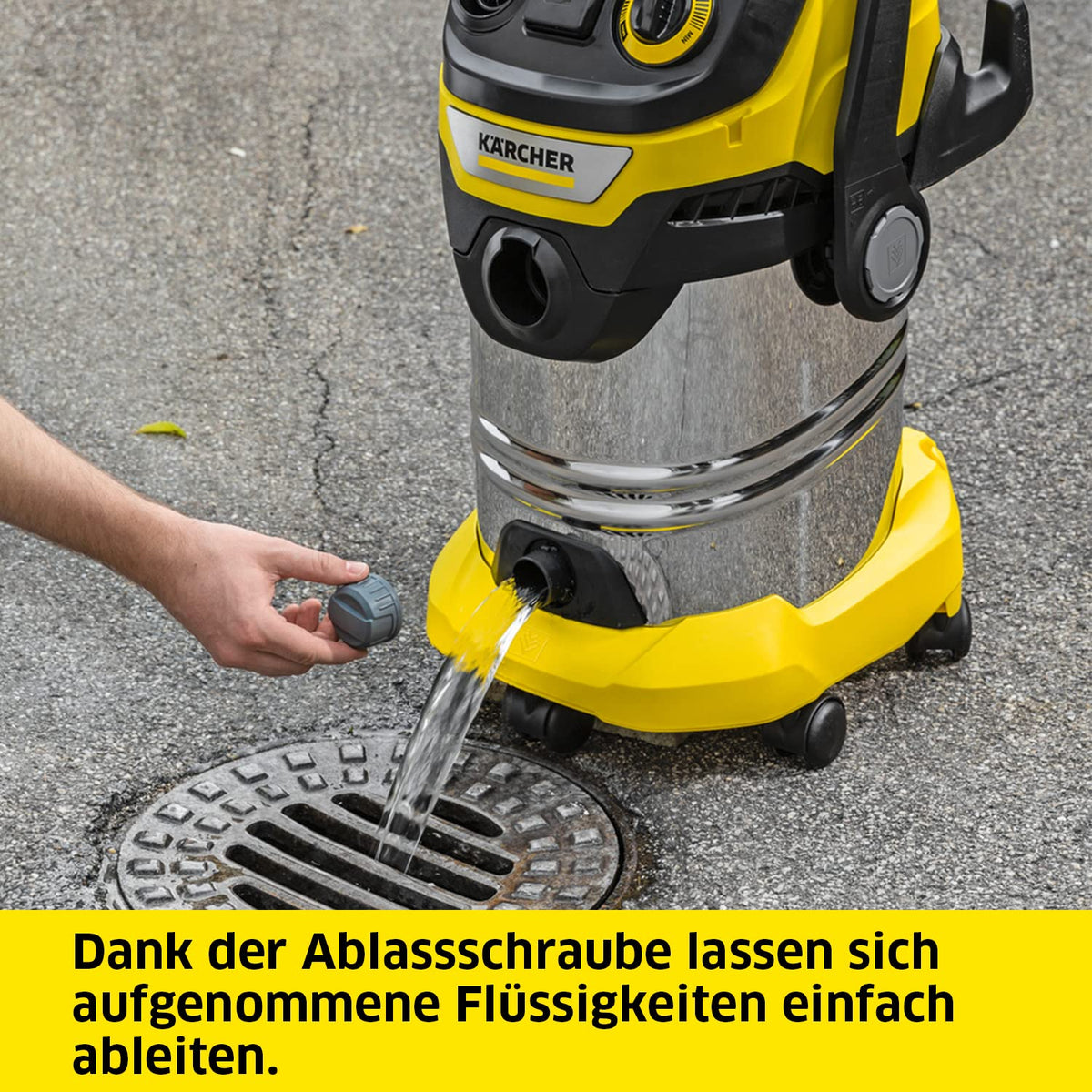 Nass-/Trockensauger WD 6 P S V-30/8/35/T für maximale Reichweite im Haushalt, in der Werkstatt und im Auto