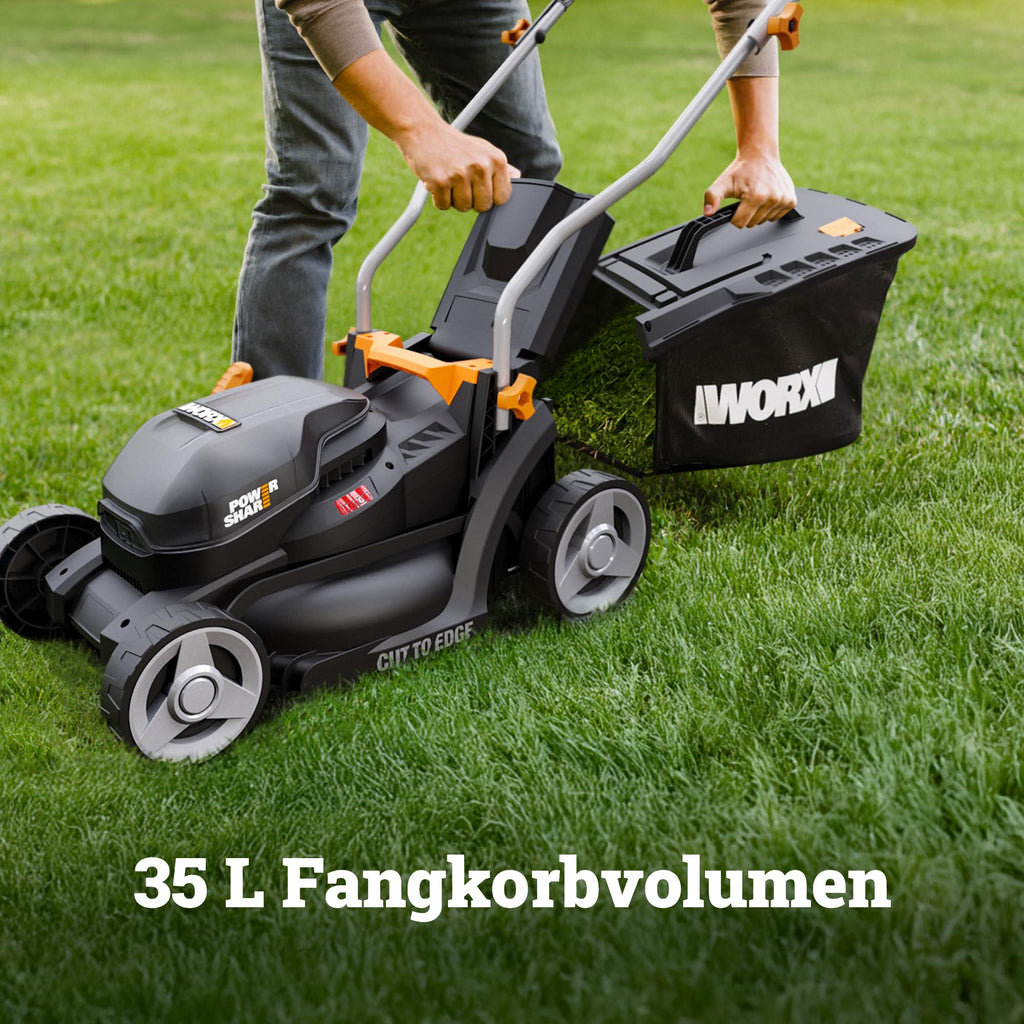 WG733E handgeführter Akkurasenmäher 20V 33cm Schnittbreite kabellos leicht für den Hausgarten