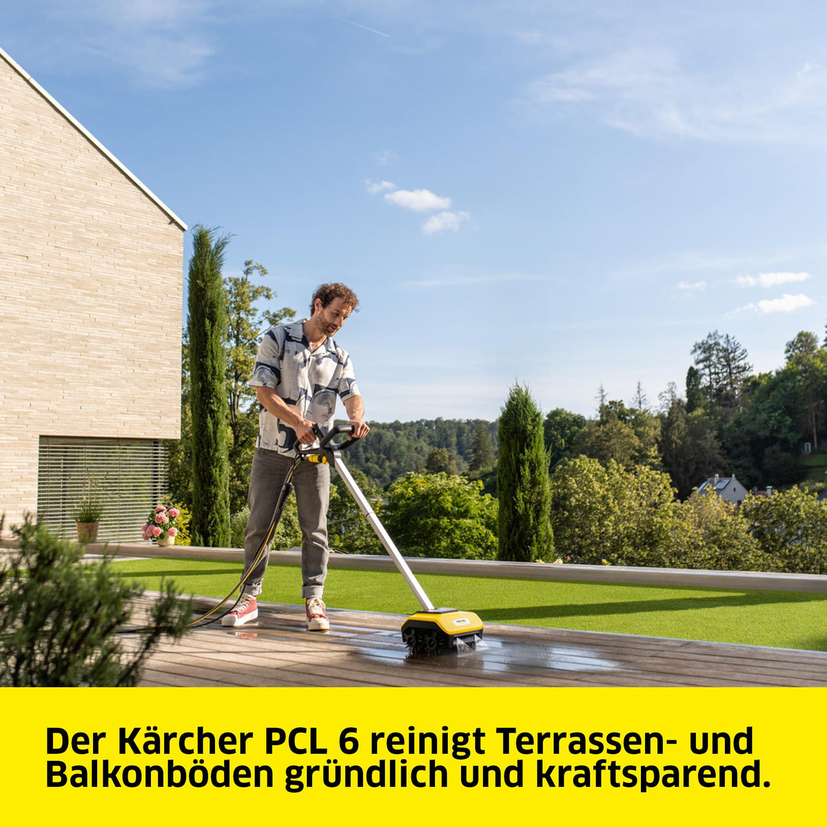 Terrassenreiniger PCL 6 für die Reinigung von Terrassen und Wegen mit einem Druck von maximal 10 bar