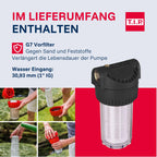 Hauswasserwerk HWW INOX 1300 Plus F, Druckkessel, 1200W, selbstansaugende Jetpumpe, 4350 l/h, 50m Förderhöhe