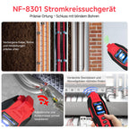 NF8301 Kabelsuchgerät und Leitungssucher mit Digitalmultimeter 8 Stufen für Wand Sicherung Bewässerungskabel
