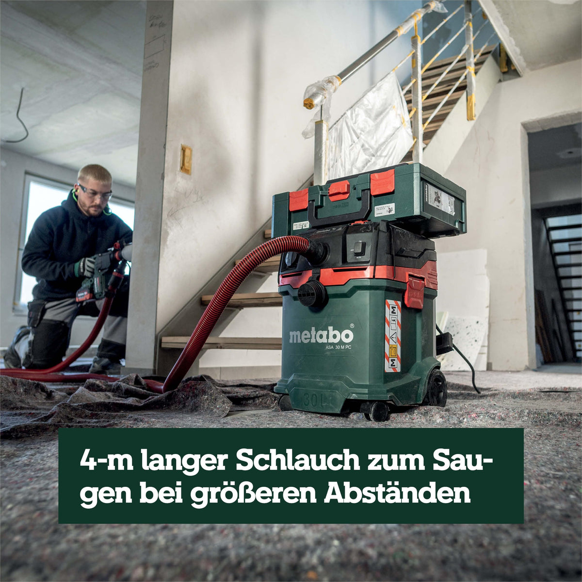 Allessauger ASA 30 M PC Kompakter Nass und Trockensauger mit 1200 W für Werkstatt Auto und Haushalt