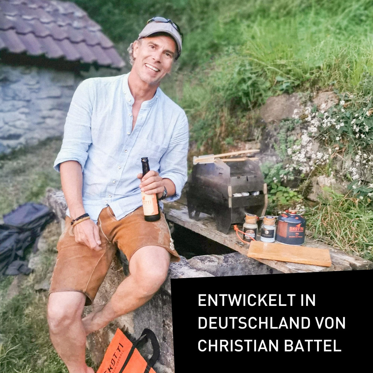 Grill Gas kleiner faltbarer Camping Gasgrill für Gaskartuschen tragbar und ideal für Outdoor und Reisen