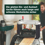 Kraftvolle mobile Dickenhobelmaschine DH 330 mit 1800 W und HSS Messer für präzise Holzbearbeitung
