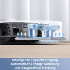 E40 Ultra Saugroboter mit Wischfunktion und selbstreinigender Station sowie ausfahrbarem Mopp