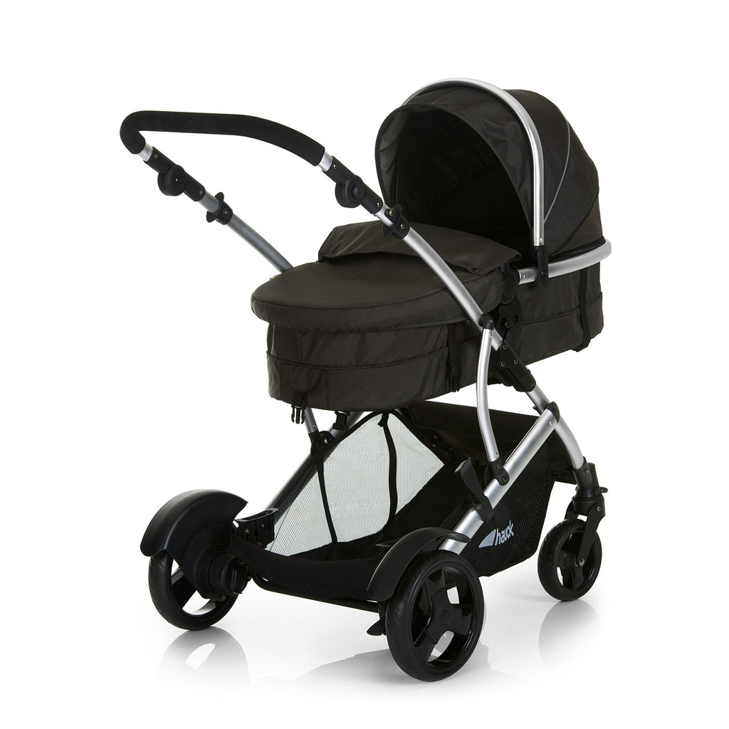 Duett 2 Geschwisterwagen Regenschutz Hauptsitz als Babywanne ab Geburt 15 kg Zweitsitz abnehmbar Black Forest