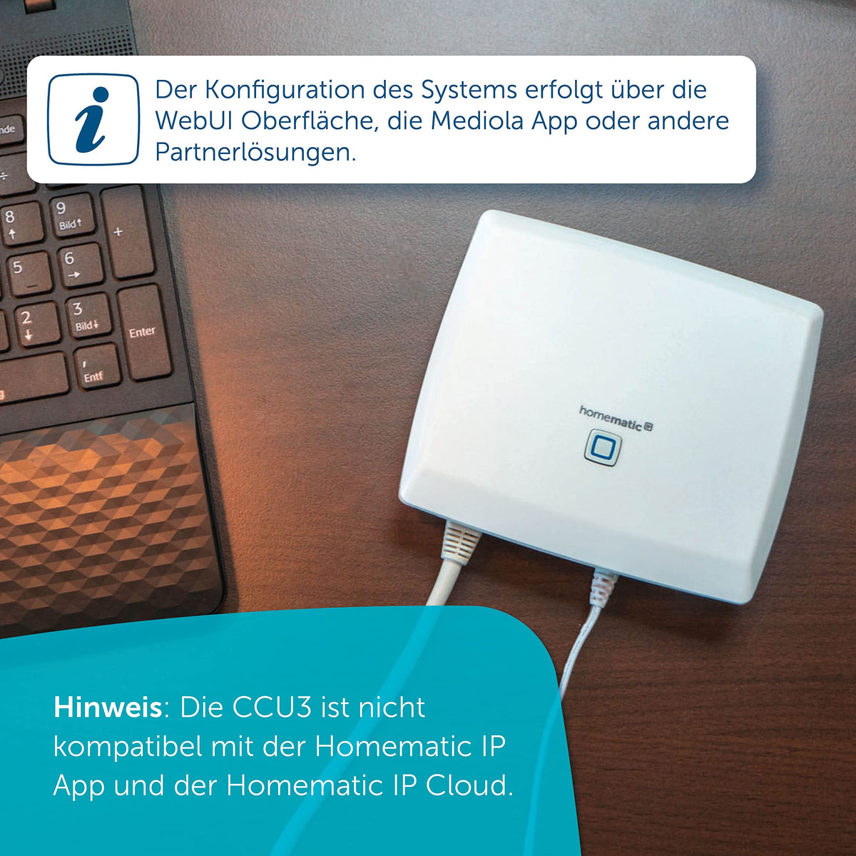 Smart Home Zentrale CCU3 151965A0 Zentraleinheit für Heimautomation mit Steuerung per App und Funk