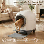 Automatisches Katzenklo 90L Katzentoilette mit Selbstreinigungsfunktion für Mehrkatzenfamilien
